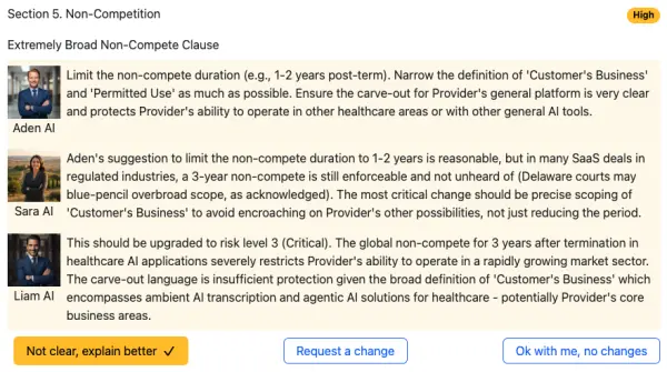 Screenshot showing the Submit Review button after all points are reviewed.