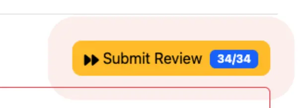 Screenshot showing the Submit Review button after all points are reviewed.